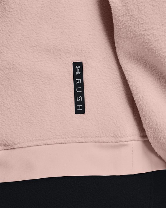 Women's UA RUSH™ Fleece Full-Zip Hoodie, Pink, pdpMainDesktop image number 3
